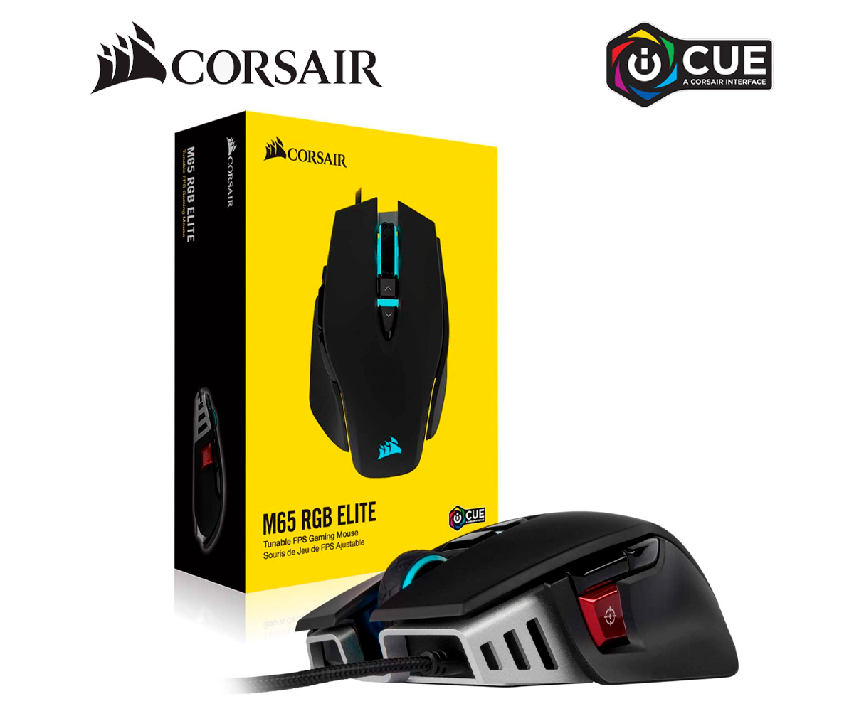 MOUSE GAMER CORSAIR M65 RGB ELITE CH9309011NA, ALÁMBRICO, USB, 18