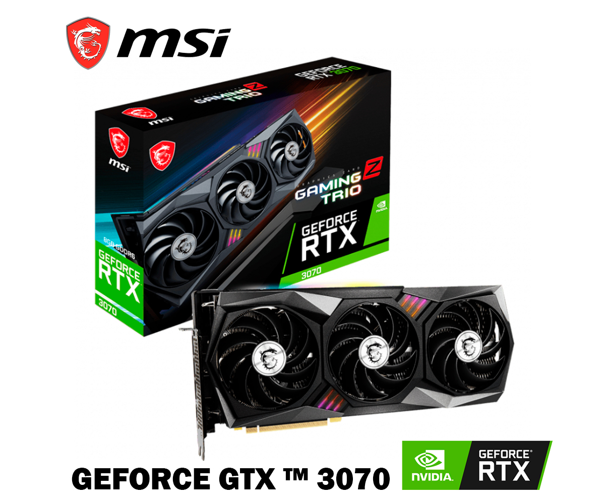 TARJETA DE VIDEO MSI GEFORCE RTX 3070 GAMING Z TRIO 8GB GDDR6 256