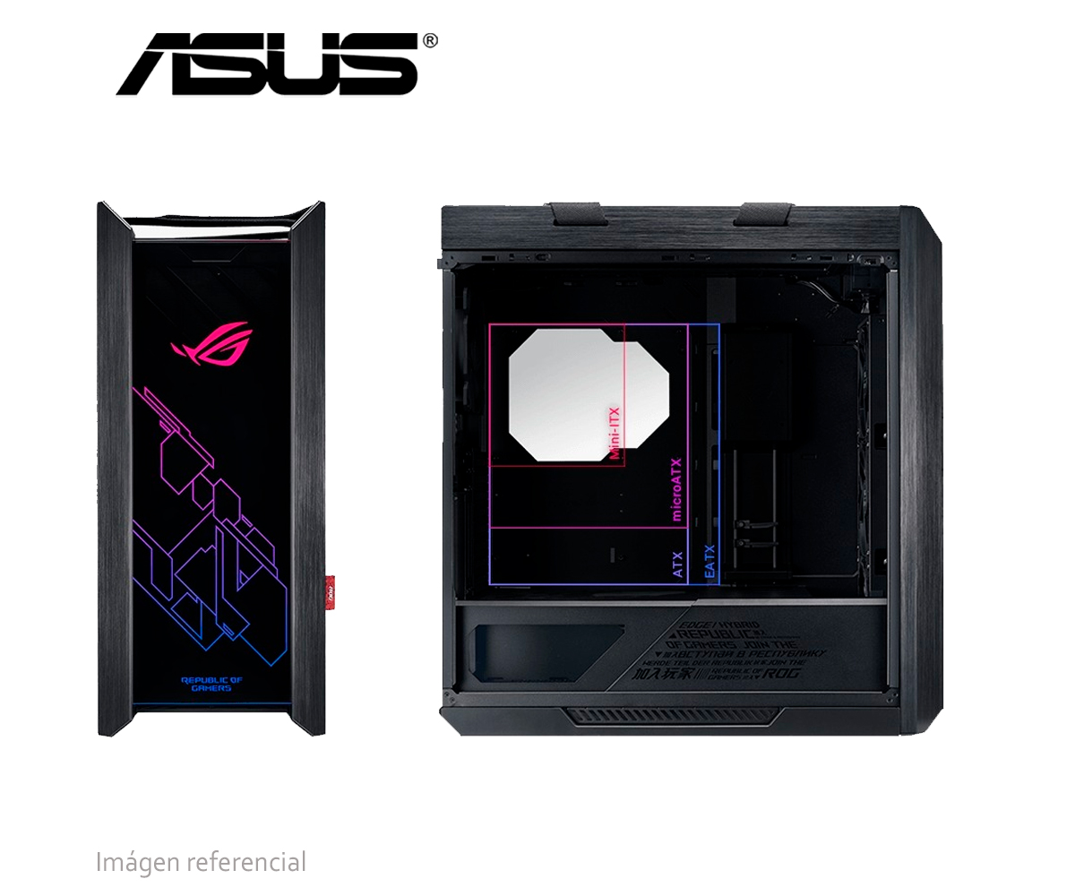 CASES ASUS STX HELIOS BLACK (GX601 ROG STRIX HELIOS CASE/BK) CON PANEL FRONTAL USB 3.1, VIDRIO TEMPLADO AHUMADO - imagen 3
