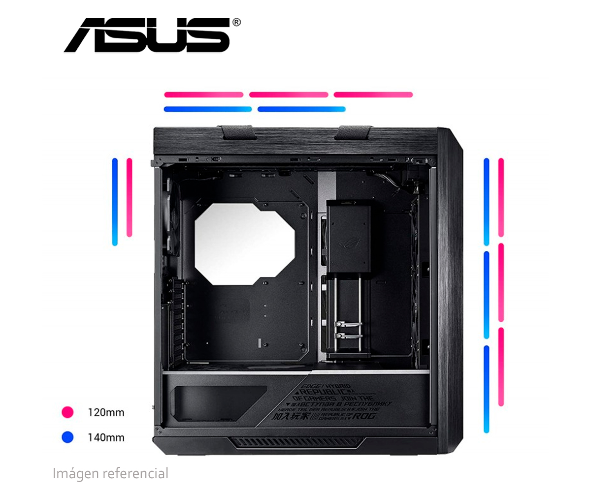 CASES ASUS STX HELIOS BLACK (GX601 ROG STRIX HELIOS CASE/BK) CON PANEL FRONTAL USB 3.1, VIDRIO TEMPLADO AHUMADO - imagen 5