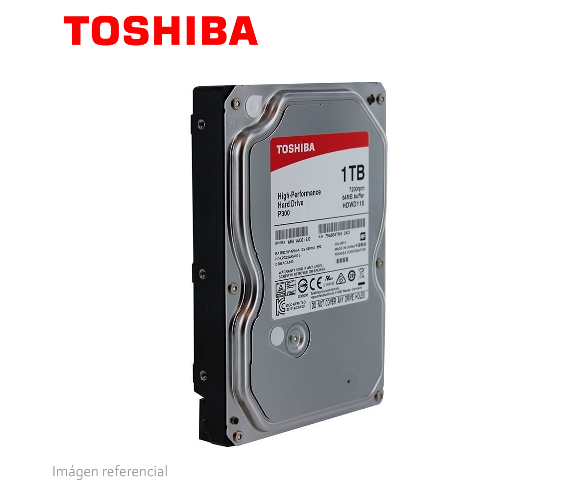 Huracán resumen Debe DISCO DURO TOSHIBA P300 (HDWD110UZSVA) 1TB, SATA 6.0 GB/S, 7200 RPM, 3.5".