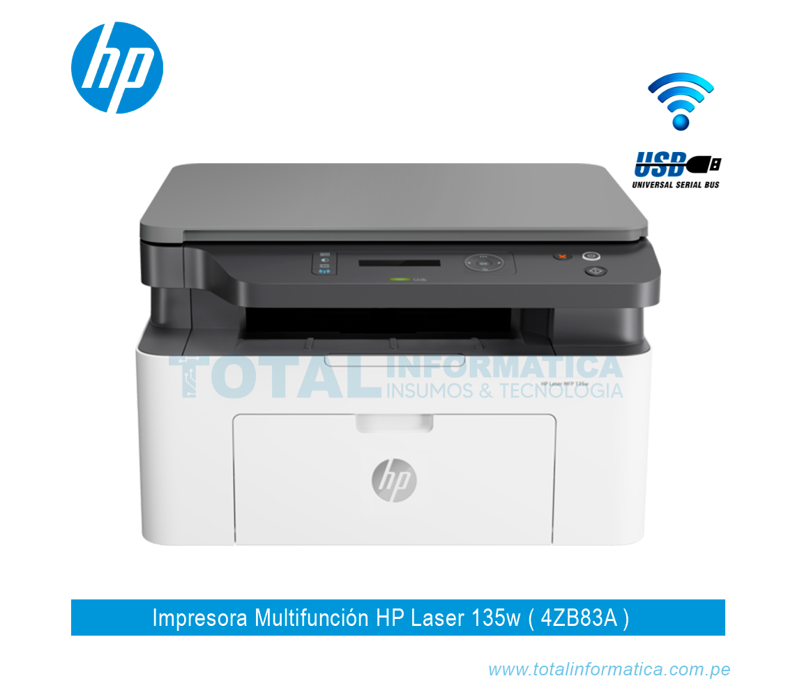 Impresora Multifuncional Laser Hp 135w Monocromática | CompuImpresión