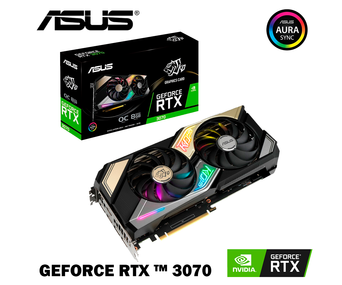 TARJETA DE VIDEO ASUS NVIDIA GEFORCE KO RTX3070 O8G GAMING GDDR6