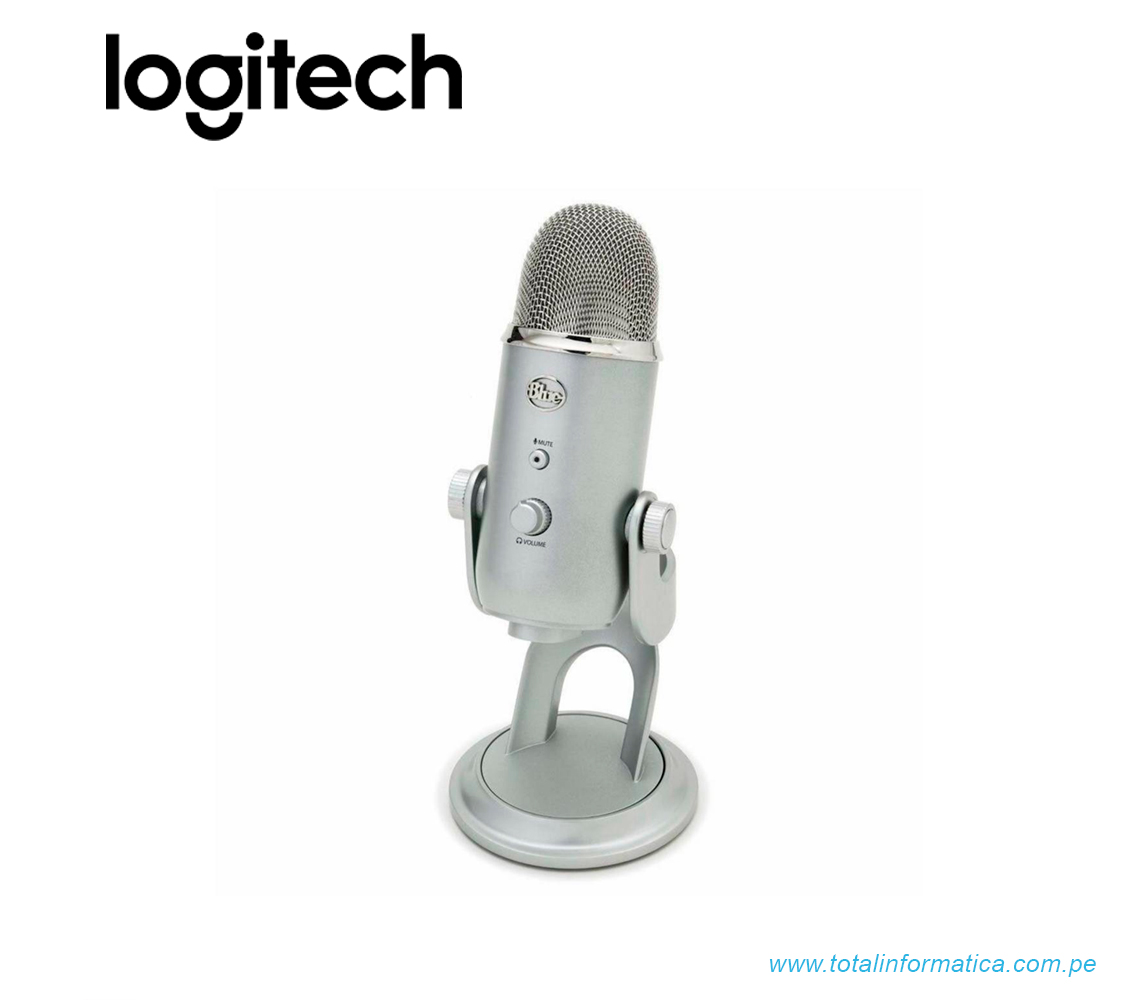 MICROFONO BLUE YETI, USB STREAMING CARDIOID / OMNI / BI LED, PLATEADO(988-000506) - imagen 3