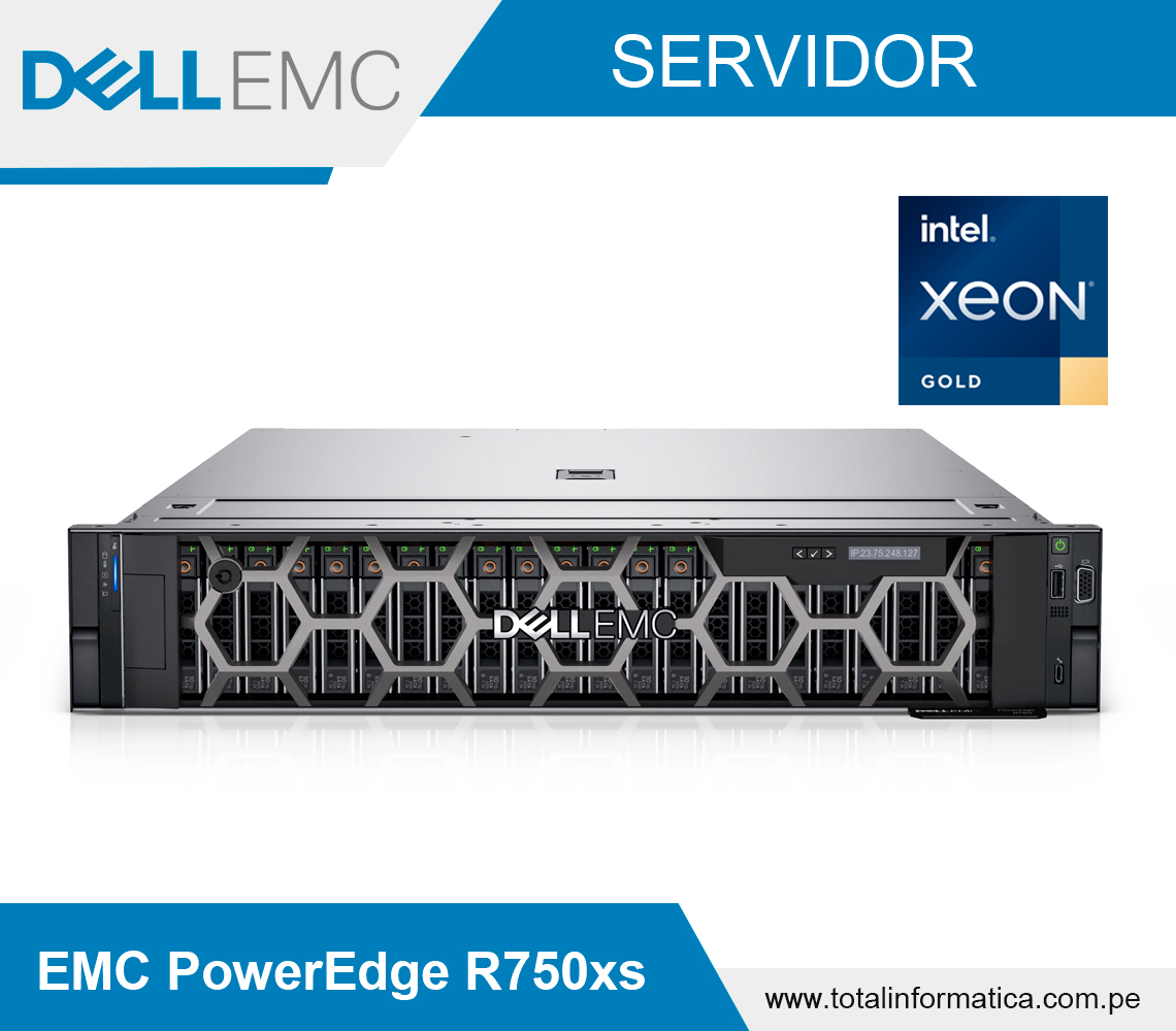 Servidor Dell Emc Poweredge R Xs Intel Xeon Gold Y Ghz Gb