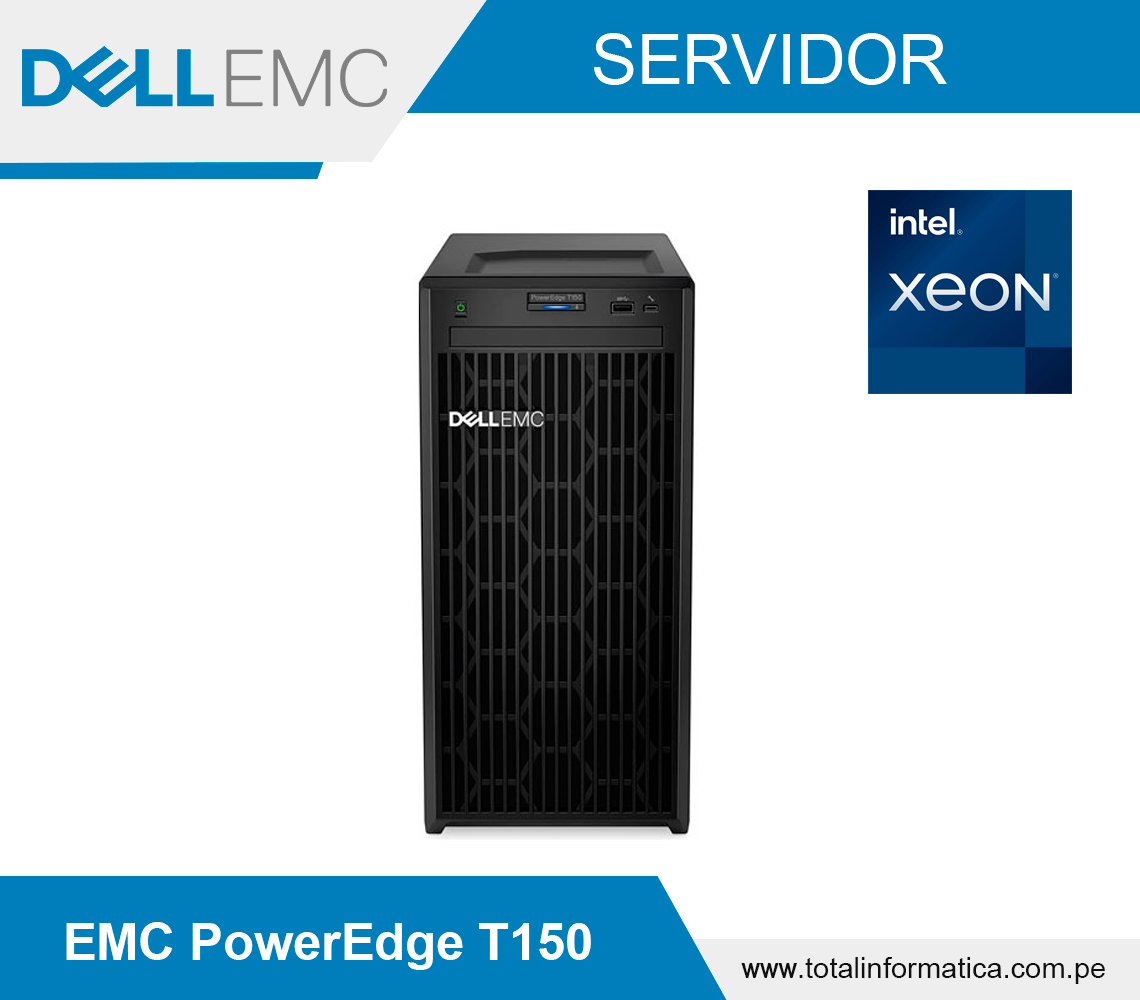 SERVIDOR DELL EMC POWEREDGE T150, INTEL XEON E-2336 2.90GHZ, 16GB RAM ...